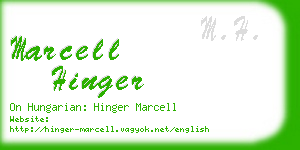 marcell hinger business card